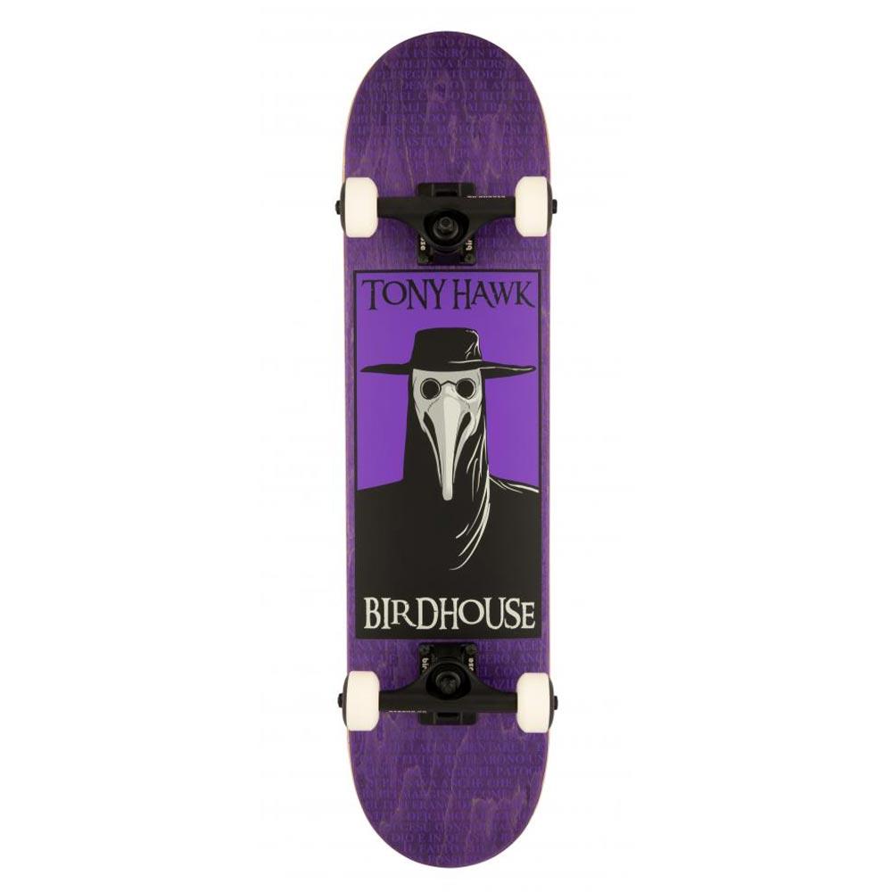 Birdhouse Complete Skateboard - Stage 3 Hawk Plague Doctor Purple 7.5"