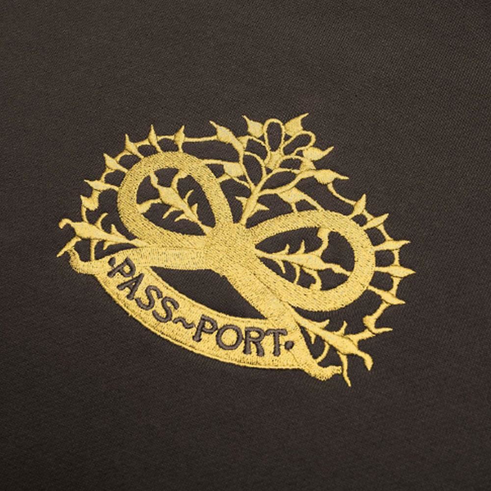 Passport Sterling Embroidery T-Shirt - Bark