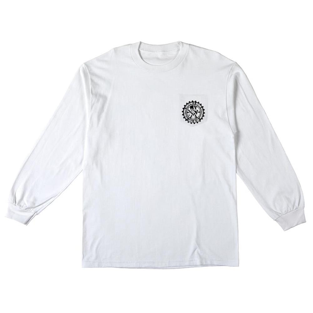 Anti Hero Pocket Union 18 Local Long Sleeve T-shirt - White/Black