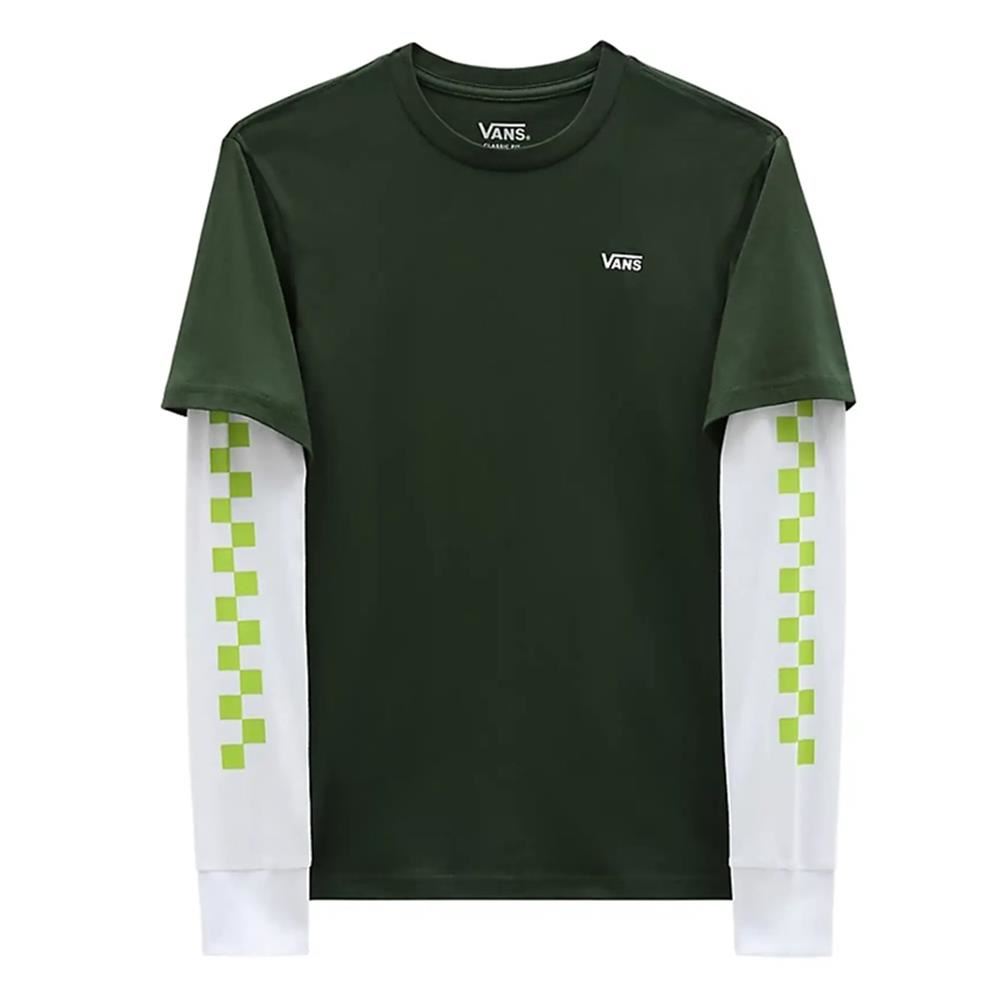 Vans Boys Long Check Twofer T-Shirt - Mountain View