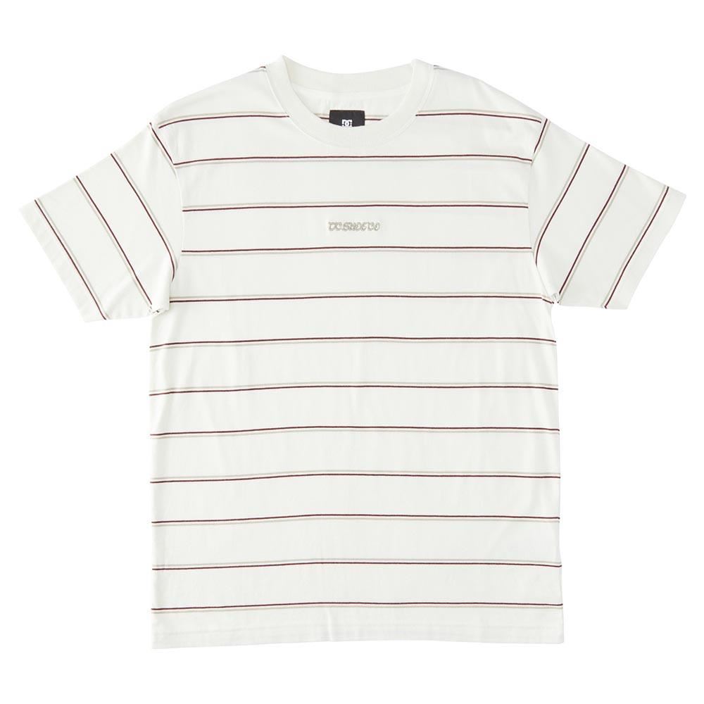 DC Kingpin Stripe T-Shirt - Lily White