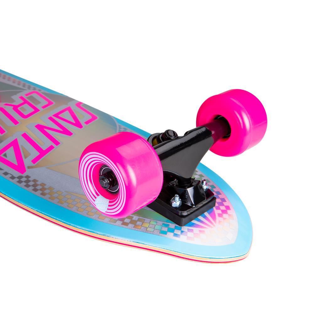 Santa Cruzer Prismatic Dot Shark Silver Cruiser Complete 8.8"