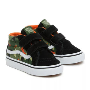 Vans Toddler Sk8-Mid Reissue Hook and Loop Shoes - Geo Camo Black/Multi