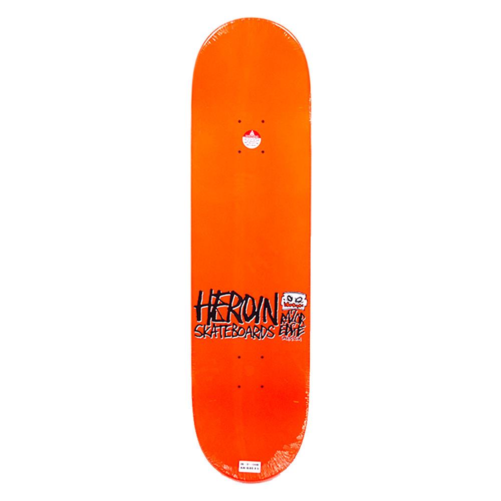 Heroin Skateboard Deck - Aaron Wison Ribs Orange 8.5"