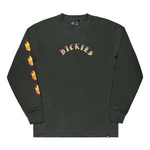 Dickies x Spitfire Kids Long Sleeve T-shirt - Olive Green