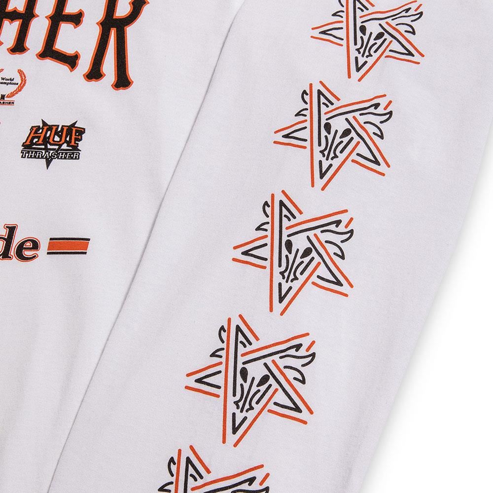 HUF X Thrasher Monteray Long Sleeve T-Shirt - White