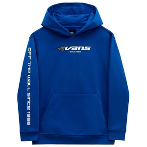 Vans Boys Reflective Checkerboard Flame Pullover Hoodie - True Blue