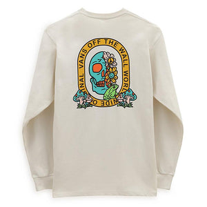 Vans Trippy Skull Long Sleeve T-Shirt - Antique White