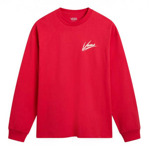 Vans Dettori Loose Fit Long Sleeve T-shirt - Racing Red