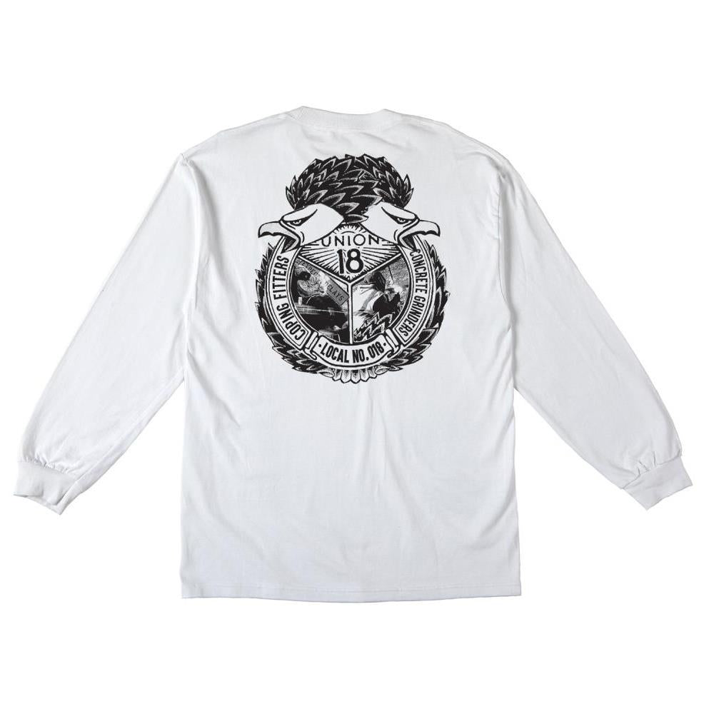 Anti Hero Pocket Union 18 Local Long Sleeve T-shirt - White/Black