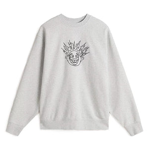 Vans Skate Smile Spike Crewneck Sweatshirt - Ash Heather