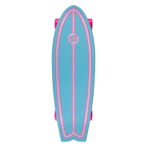 Santa Cruzer Prismatic Dot Shark Silver Cruiser Complete 8.8"