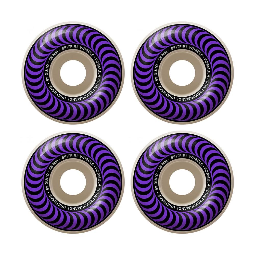 Spitfire Wheels - Formula Four Classics 99a 58mm White/Purple  (4 Pack)