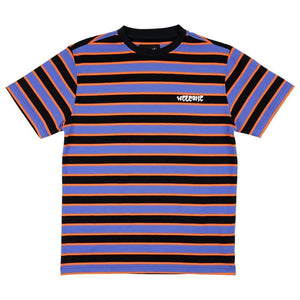 Welcome Cooper Stripe Knit T-Shirt - Baja Blue