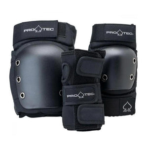 Pro-Tec Pads Street Adult 3-Pack Pad Set Open - Black