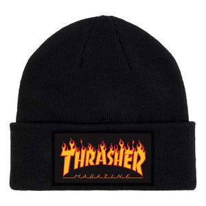 Thrasher Flame Patch Beanie - Black