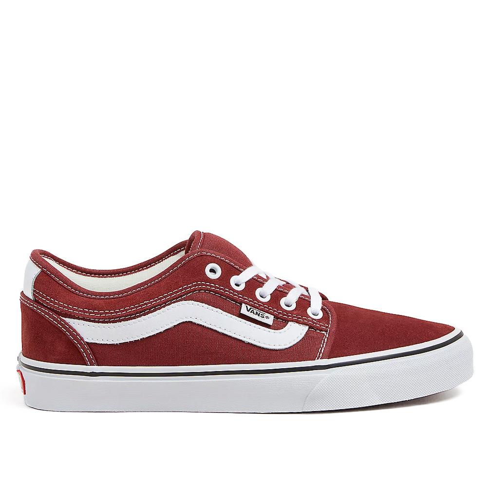 Vans Skate Chukka Low Sidestripe - Burgundy/White