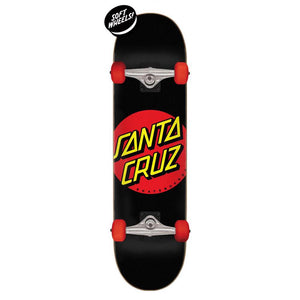 Santa Cruz Complete Skateboard - Classic Dot Super Micro Black 7.25"