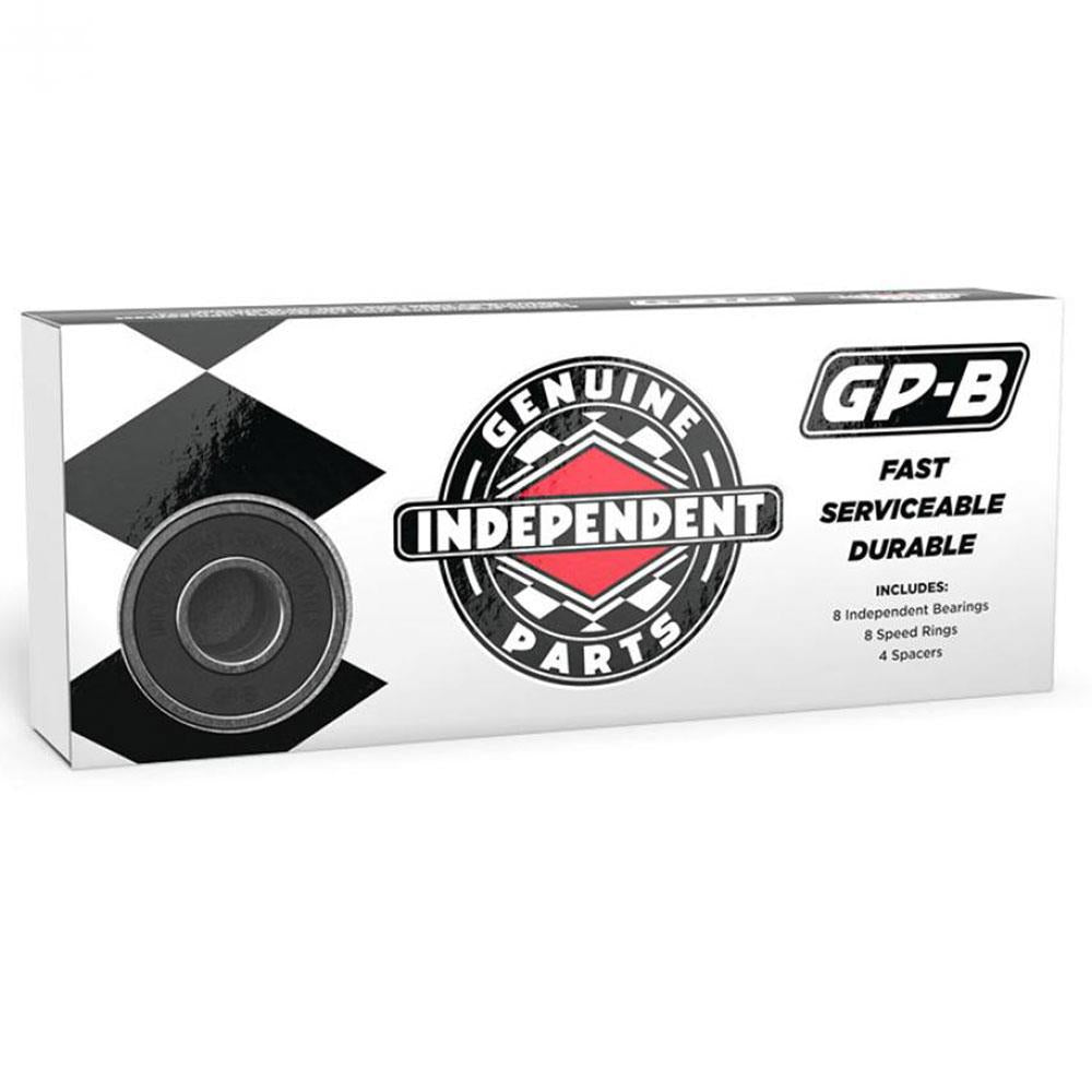 Independent Skateboard Bearings - Genuine Parts Bearing GP-B Black (8 Pack)