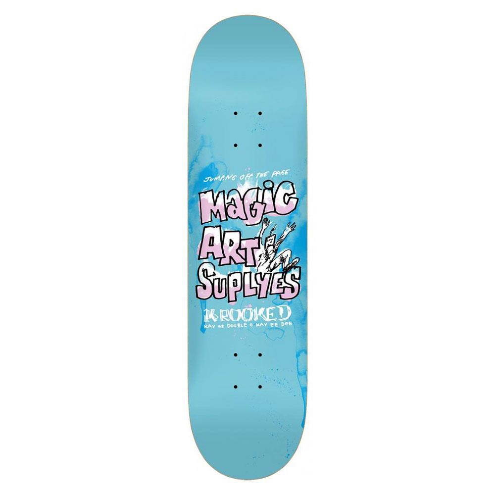 Krooked Skateboard Deck - Team Magic Art Supplies Blue 8.06"