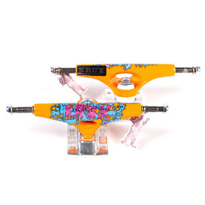 Krux Trucks - K5 Cat Party 2 DLK Standard Silver/Orange 8 (Pair)